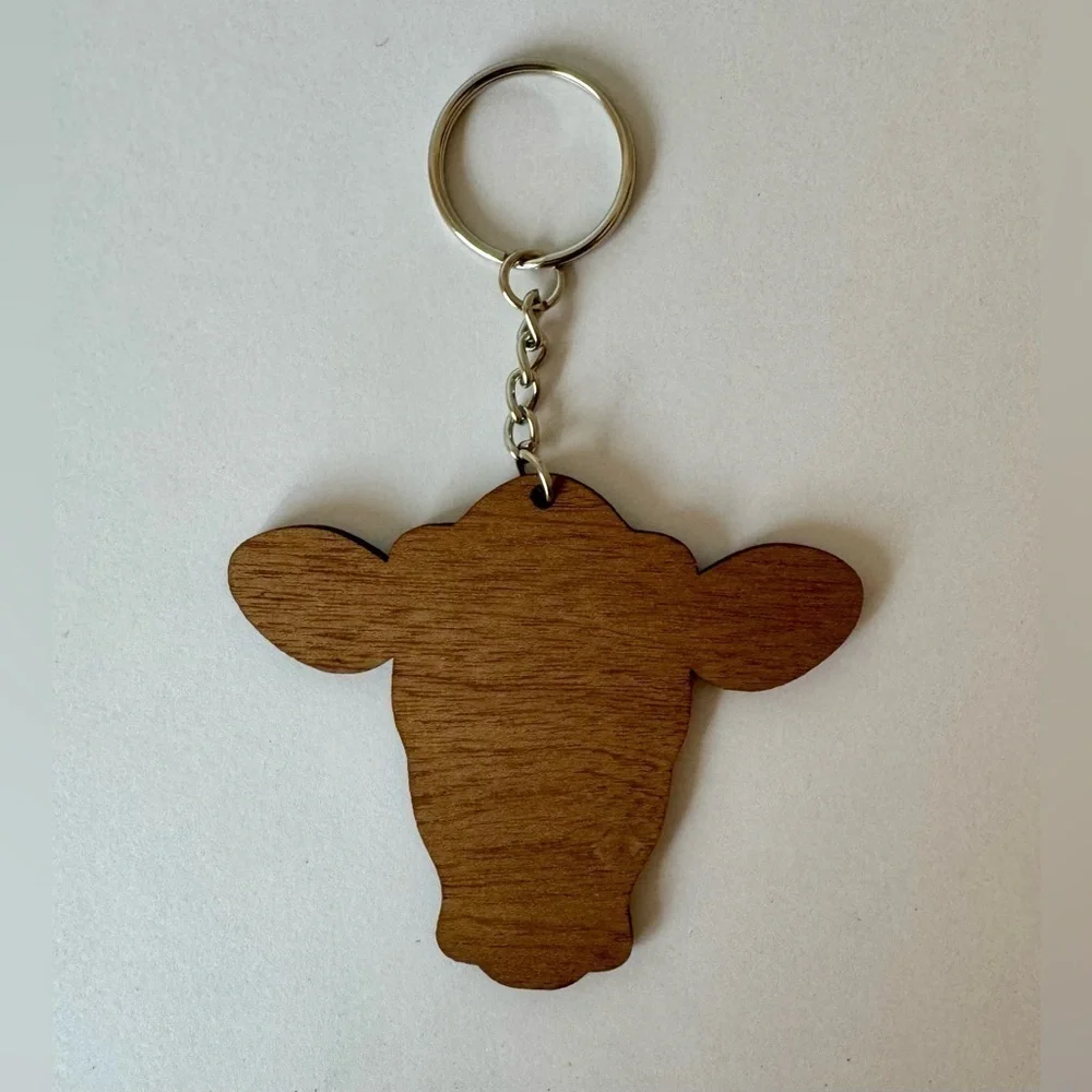 Mom Cow Head Keychain